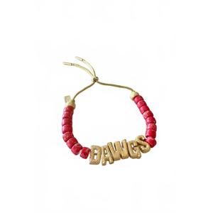NEW LUCKY STAR JEWELS women's eye candy "dawgs" id bracelet in red
